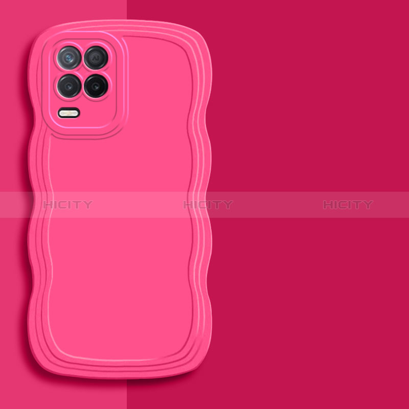 Custodia Silicone Ultra Sottile Morbida 360 Gradi Cover YK1 per Realme 8 5G Rosa Caldo