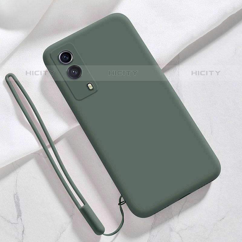 Custodia Silicone Ultra Sottile Morbida 360 Gradi Cover YK1 per Vivo iQOO Z5x 5G Verde Notte