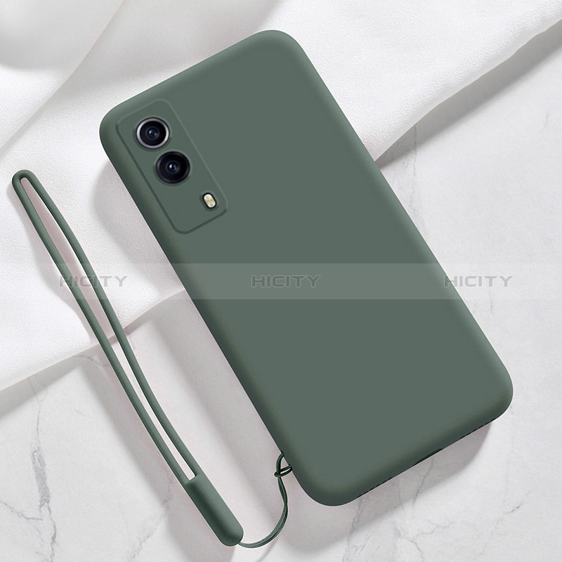 Custodia Silicone Ultra Sottile Morbida 360 Gradi Cover YK1 per Vivo T1x 5G Verde Notte