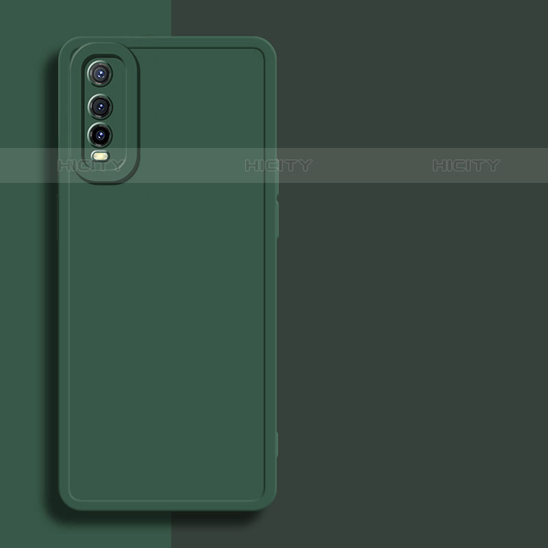 Custodia Silicone Ultra Sottile Morbida 360 Gradi Cover YK1 per Vivo Y50t Verde Notte