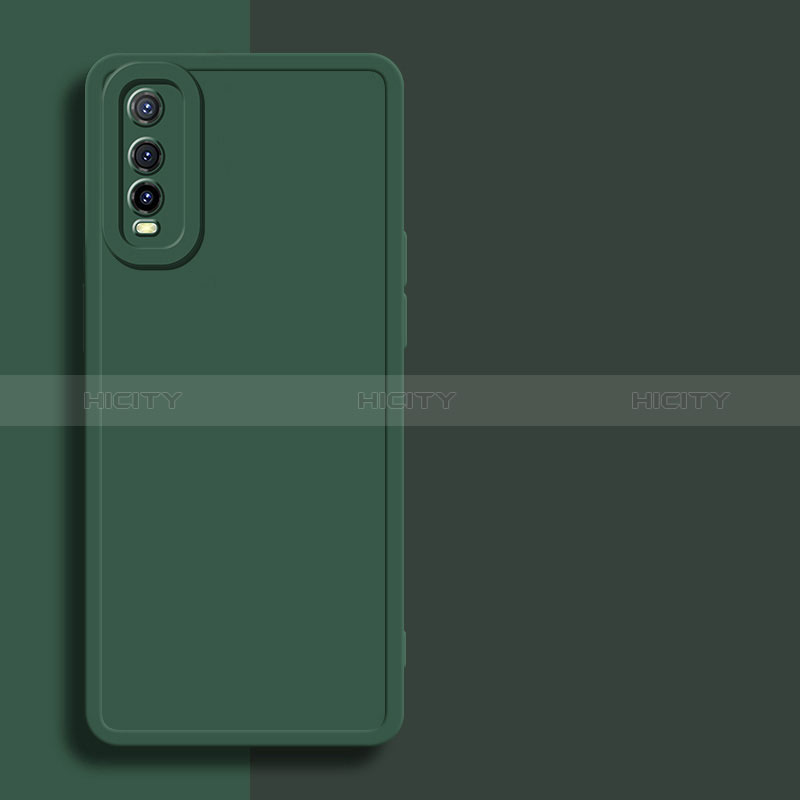 Custodia Silicone Ultra Sottile Morbida 360 Gradi Cover YK1 per Vivo Y51s 5G Verde Notte