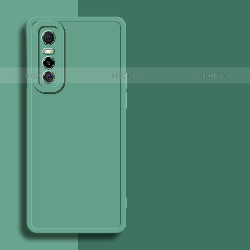 Custodia Silicone Ultra Sottile Morbida 360 Gradi Cover YK1 per Vivo Y73s 5G Verde