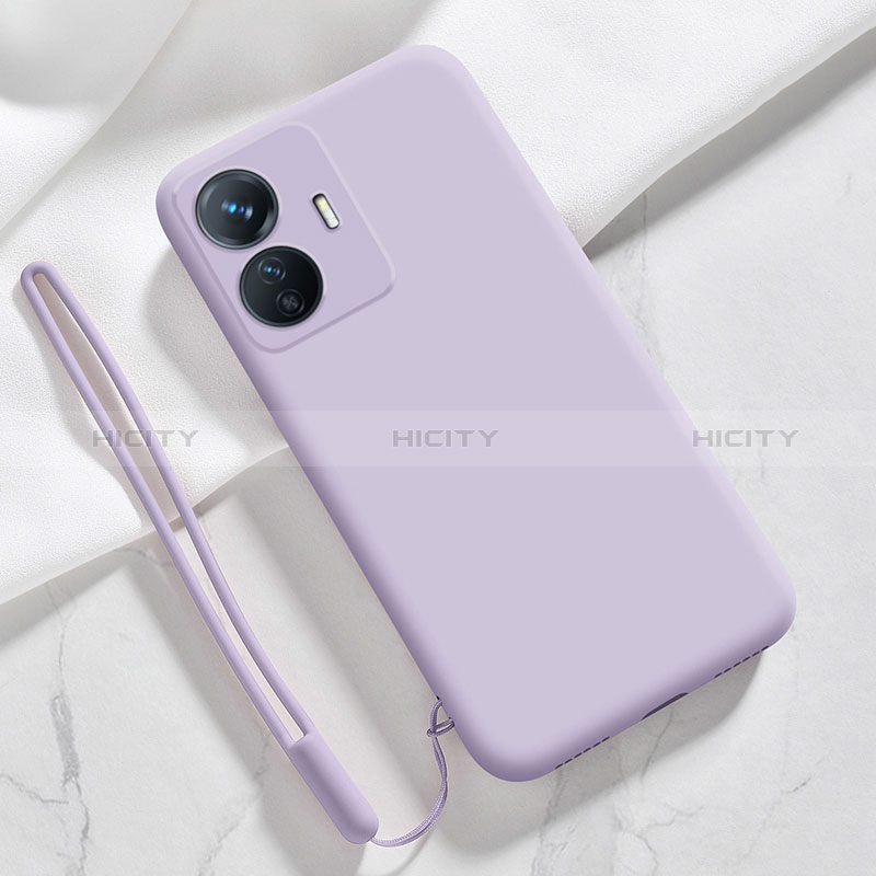 Custodia Silicone Ultra Sottile Morbida 360 Gradi Cover YK1 per Vivo Y77e 5G Lavanda