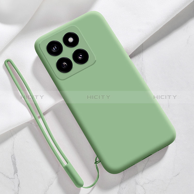 Custodia Silicone Ultra Sottile Morbida 360 Gradi Cover YK1 per Xiaomi Mi 14 5G Verde