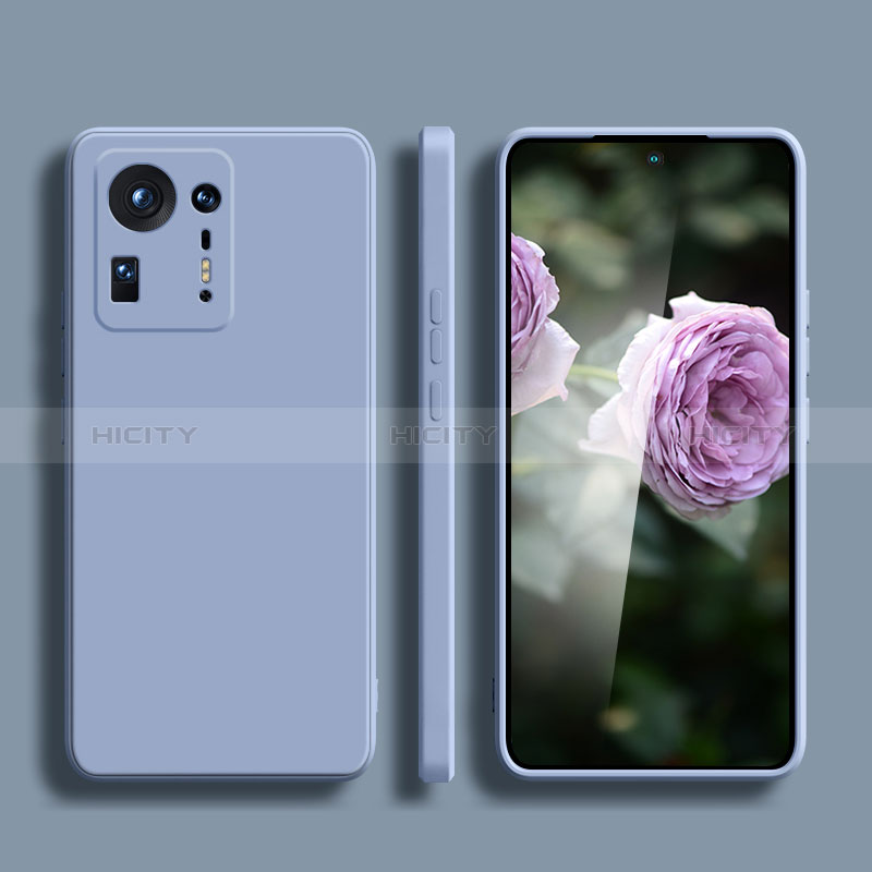 Custodia Silicone Ultra Sottile Morbida 360 Gradi Cover YK1 per Xiaomi Mi Mix 4 5G Grigio Lavanda