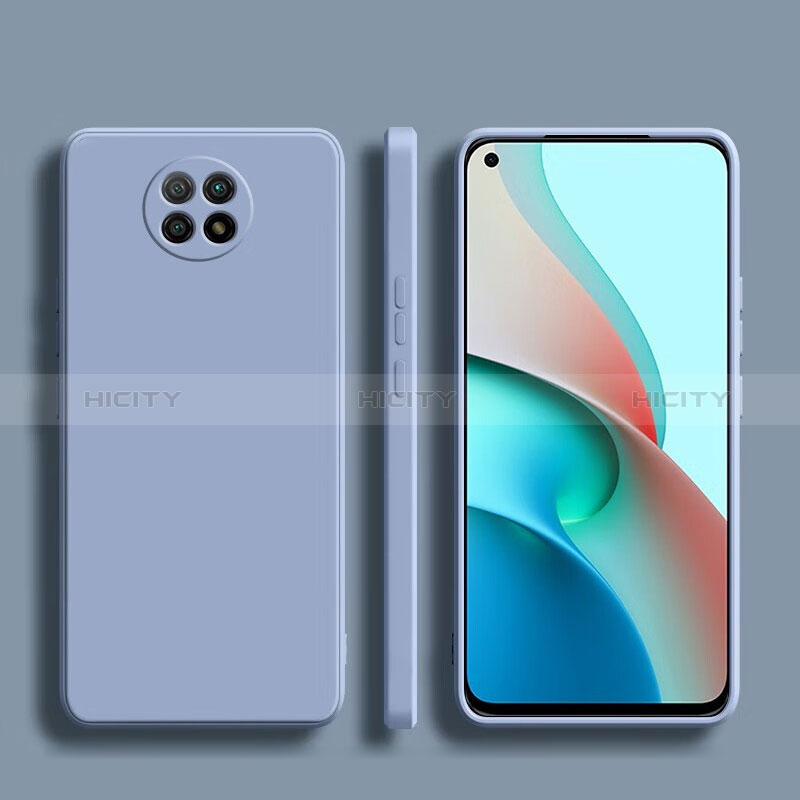 Custodia Silicone Ultra Sottile Morbida 360 Gradi Cover YK1 per Xiaomi Redmi Note 9 5G Grigio Lavanda