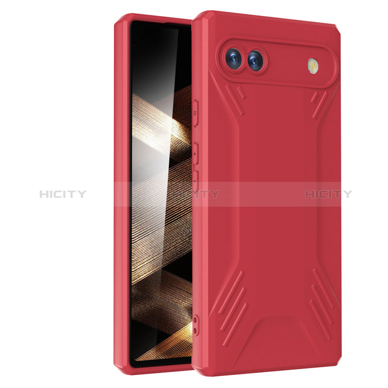 Custodia Silicone Ultra Sottile Morbida 360 Gradi Cover YK2 per Google Pixel 6a 5G Rosso