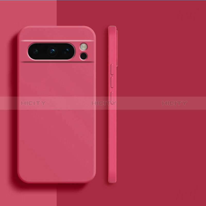 Custodia Silicone Ultra Sottile Morbida 360 Gradi Cover YK2 per Google Pixel 8 Pro 5G Rosa Caldo