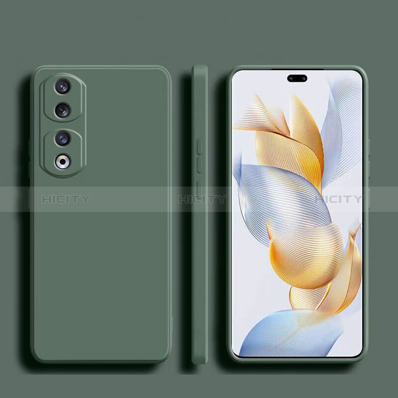 Custodia Silicone Ultra Sottile Morbida 360 Gradi Cover YK2 per Huawei Honor 90 Pro 5G Verde