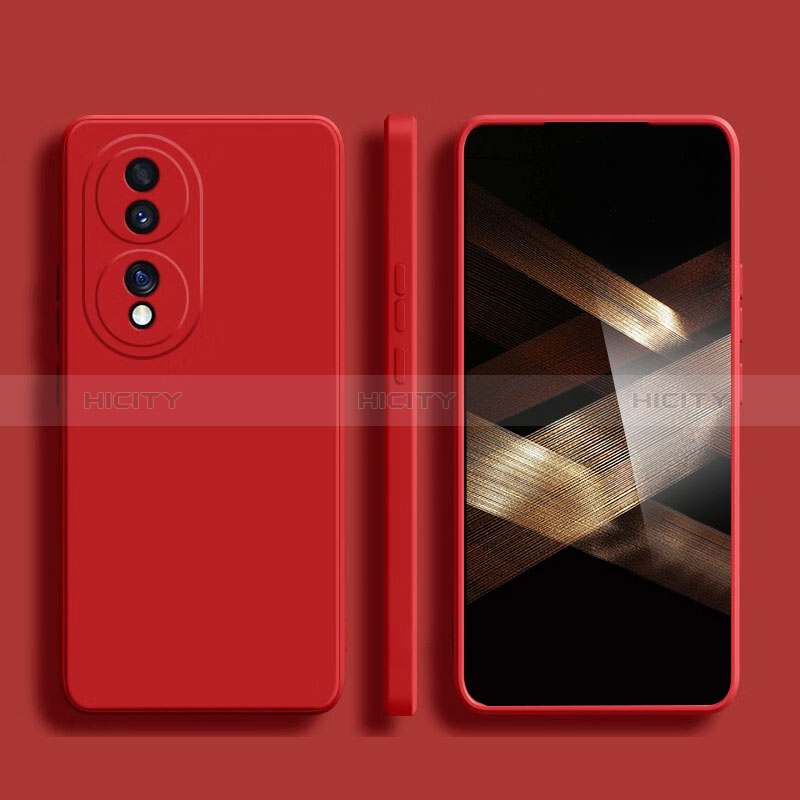 Custodia Silicone Ultra Sottile Morbida 360 Gradi Cover YK2 per Huawei Honor X7b Rosso