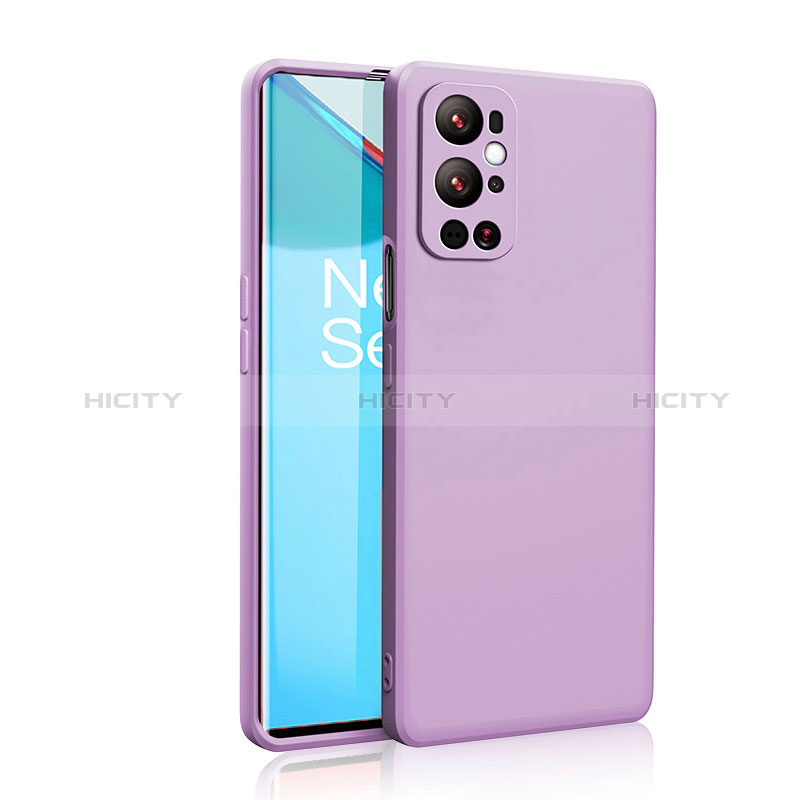 Custodia Silicone Ultra Sottile Morbida 360 Gradi Cover YK2 per OnePlus 9 Pro 5G Viola