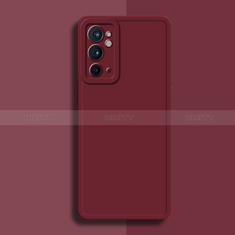 Custodia Silicone Ultra Sottile Morbida 360 Gradi Cover YK2 per OnePlus 9RT 5G Rosso Rosa