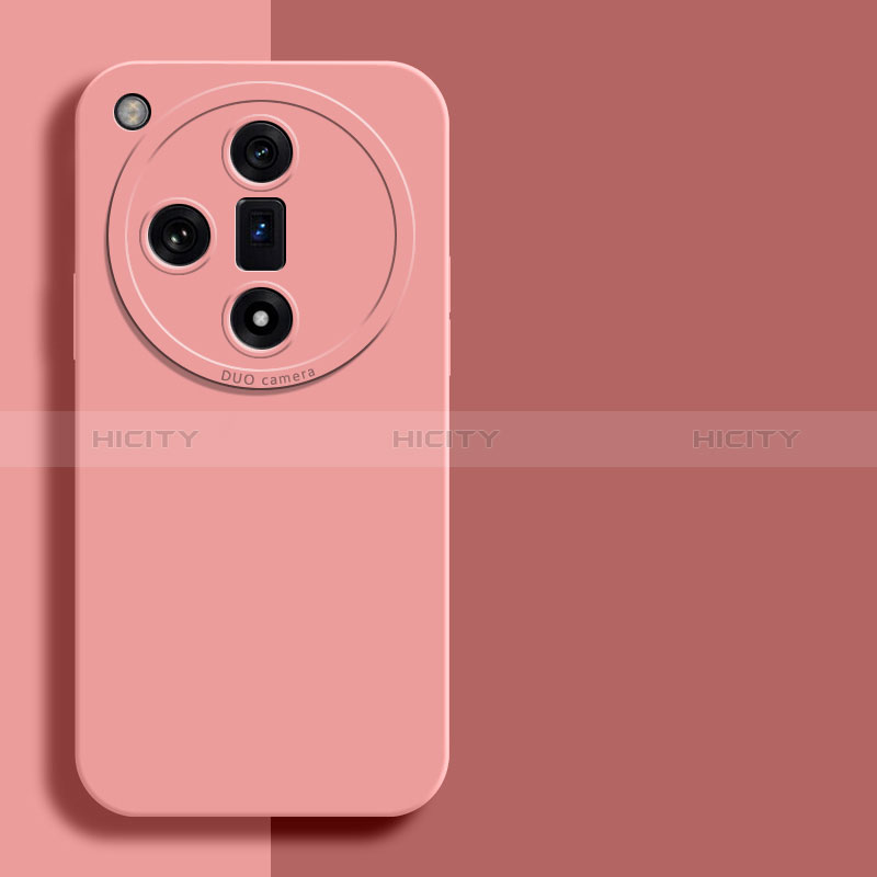 Custodia Silicone Ultra Sottile Morbida 360 Gradi Cover YK2 per Oppo Find X7 Ultra 5G Rosa