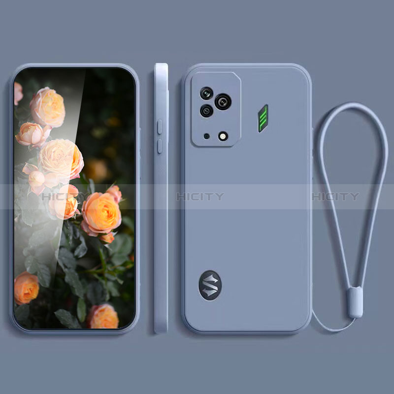 Custodia Silicone Ultra Sottile Morbida 360 Gradi Cover YK2 per Xiaomi Black Shark 5 5G Grigio Lavanda