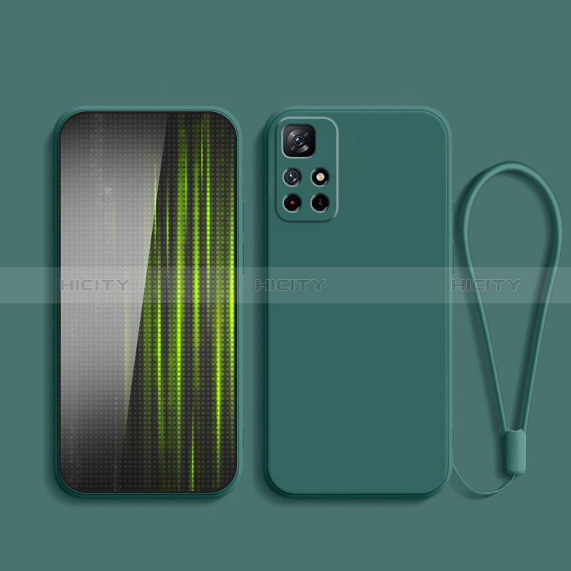 Custodia Silicone Ultra Sottile Morbida 360 Gradi Cover YK2 per Xiaomi Poco M4 Pro 5G Verde Notte