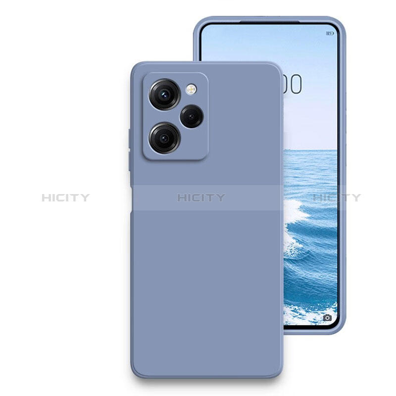 Custodia Silicone Ultra Sottile Morbida 360 Gradi Cover YK2 per Xiaomi Poco X5 Pro 5G Grigio Lavanda