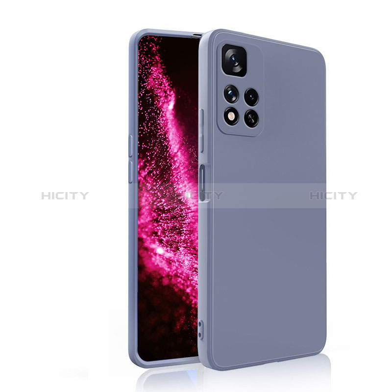 Custodia Silicone Ultra Sottile Morbida 360 Gradi Cover YK2 per Xiaomi Redmi Note 11 Pro+ Plus 5G Grigio Lavanda