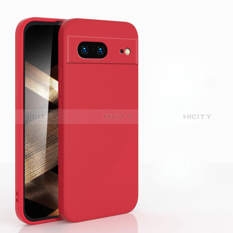 Custodia Silicone Ultra Sottile Morbida 360 Gradi Cover YK3 per Google Pixel 7 5G Rosso