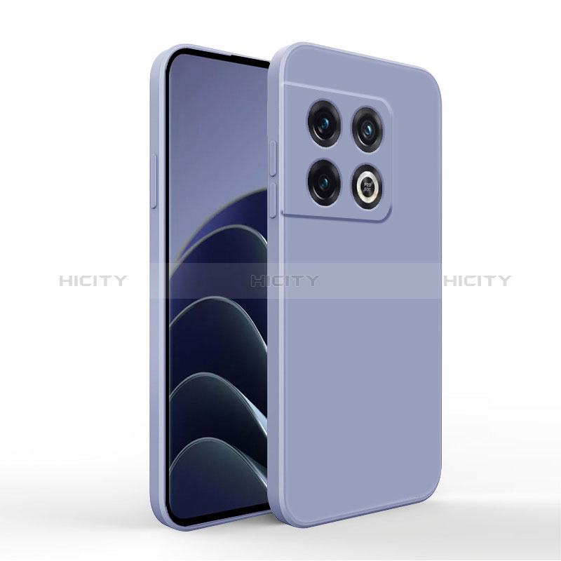 Custodia Silicone Ultra Sottile Morbida 360 Gradi Cover YK3 per OnePlus 10 Pro 5G Grigio Lavanda