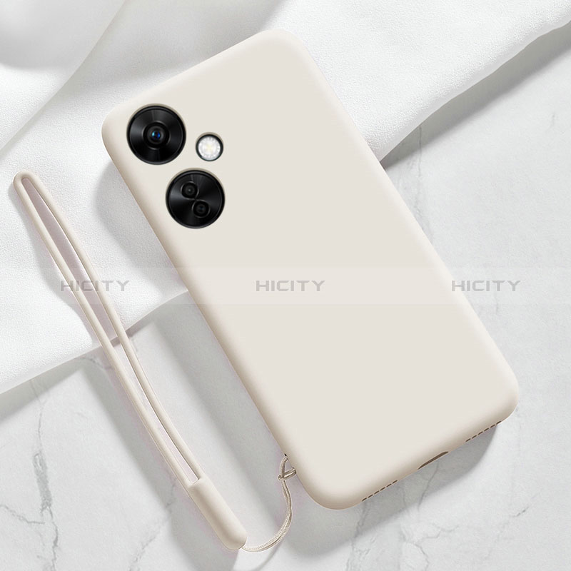 Custodia Silicone Ultra Sottile Morbida 360 Gradi Cover YK3 per OnePlus Nord CE 3 Lite 5G Bianco