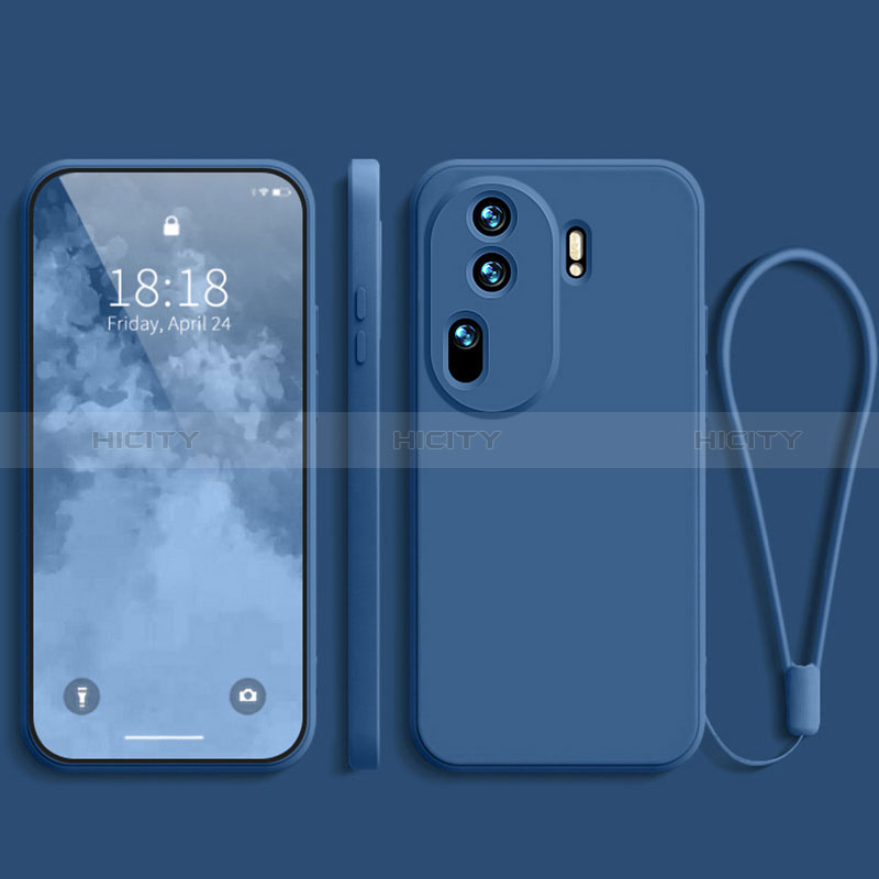 Custodia Silicone Ultra Sottile Morbida 360 Gradi Cover YK3 per Oppo Reno11 Pro 5G Blu