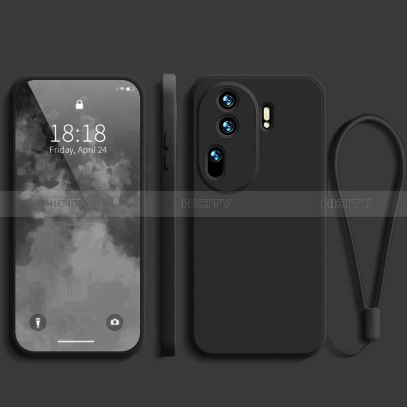 Custodia Silicone Ultra Sottile Morbida 360 Gradi Cover YK3 per Oppo Reno11 Pro 5G Nero