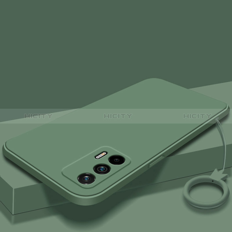 Custodia Silicone Ultra Sottile Morbida 360 Gradi Cover YK3 per Realme Q3 Pro 5G Verde Notte