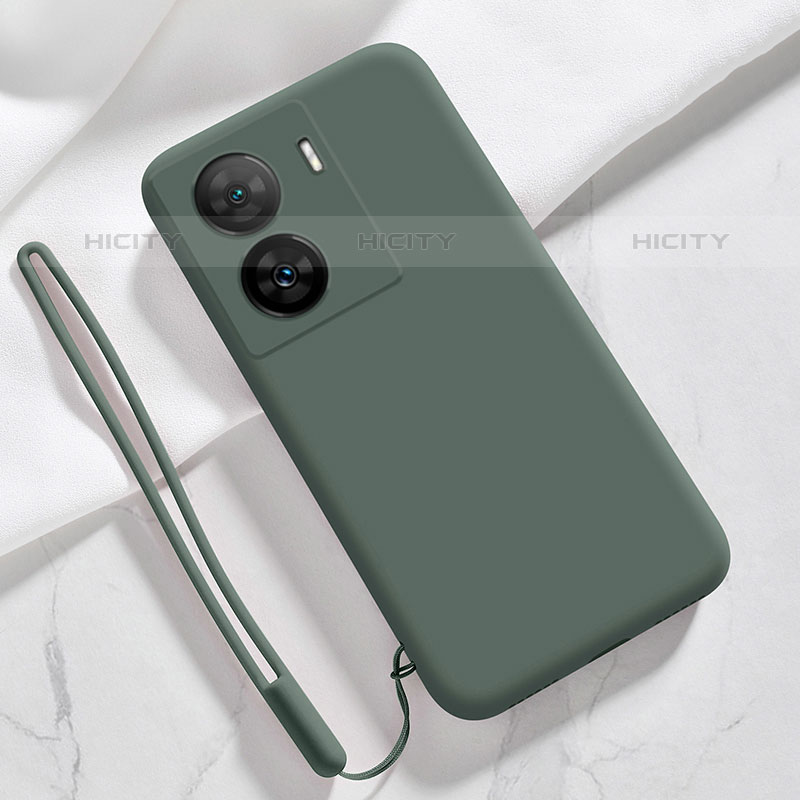 Custodia Silicone Ultra Sottile Morbida 360 Gradi Cover YK3 per Vivo iQOO Z7x 5G Verde Notte