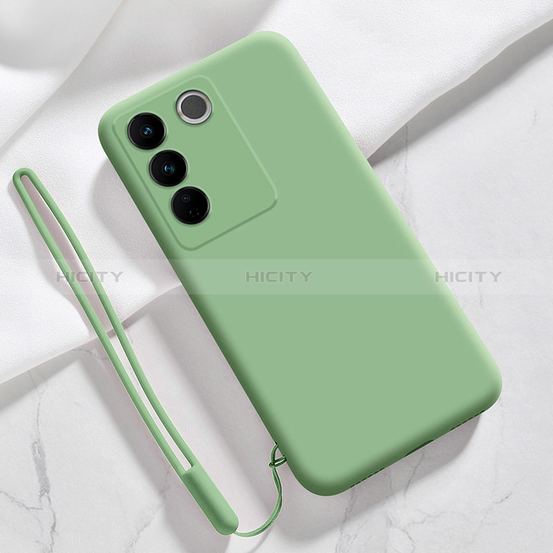 Custodia Silicone Ultra Sottile Morbida 360 Gradi Cover YK3 per Vivo V27 5G Verde