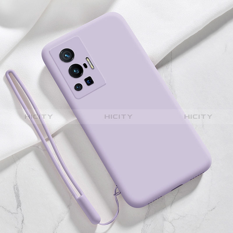 Custodia Silicone Ultra Sottile Morbida 360 Gradi Cover YK3 per Vivo X70 Pro 5G Lavanda