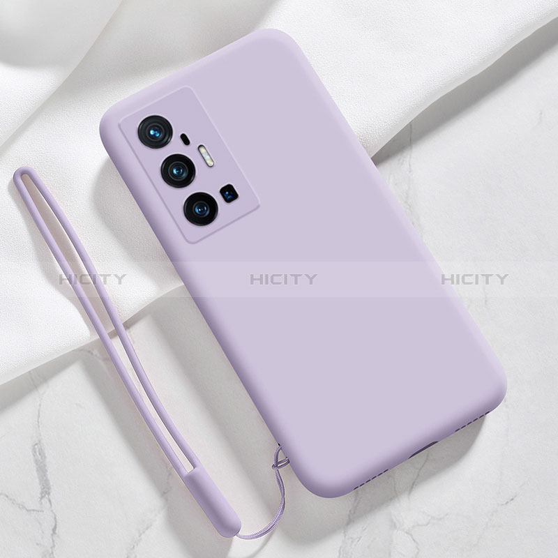 Custodia Silicone Ultra Sottile Morbida 360 Gradi Cover YK3 per Vivo X70 Pro+ Plus 5G Lavanda