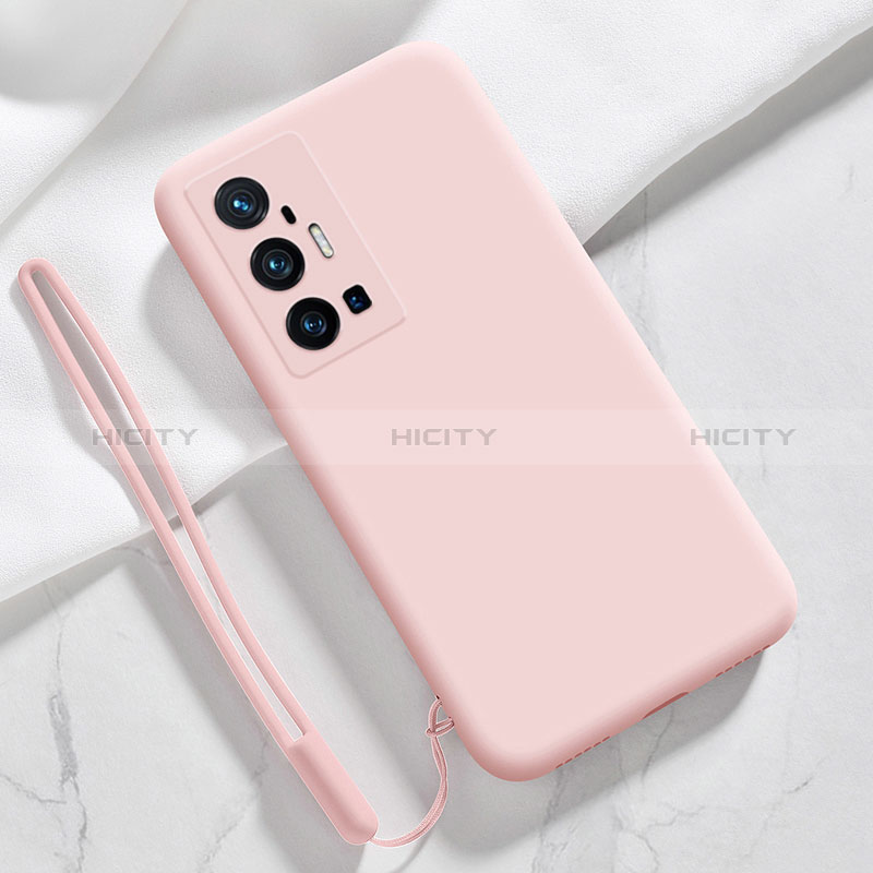 Custodia Silicone Ultra Sottile Morbida 360 Gradi Cover YK3 per Vivo X70 Pro+ Plus 5G Rosa