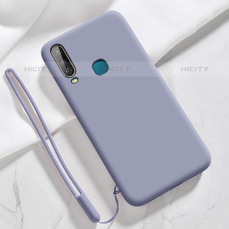 Custodia Silicone Ultra Sottile Morbida 360 Gradi Cover YK3 per Vivo Y12 Grigio Lavanda