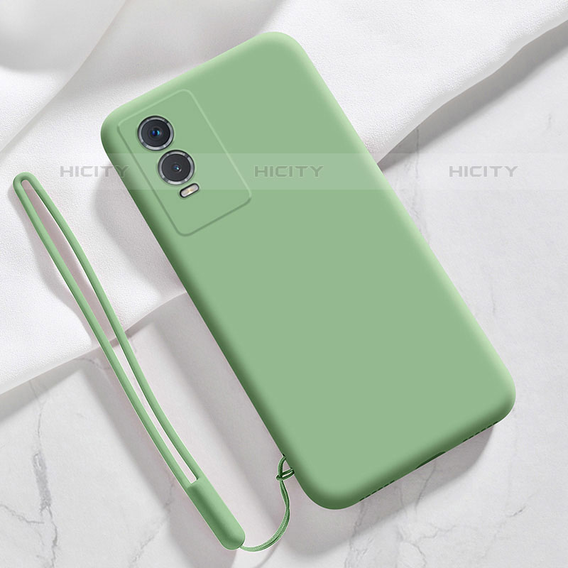 Custodia Silicone Ultra Sottile Morbida 360 Gradi Cover YK3 per Vivo Y74s 5G Verde