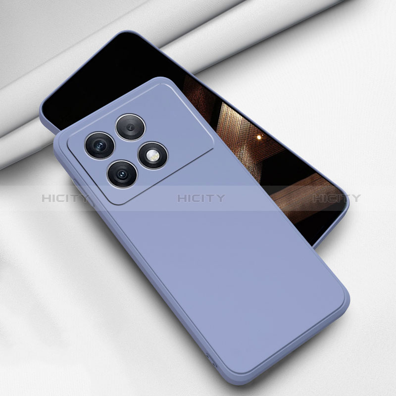 Custodia Silicone Ultra Sottile Morbida 360 Gradi Cover YK3 per Xiaomi Redmi K70 5G Grigio Lavanda