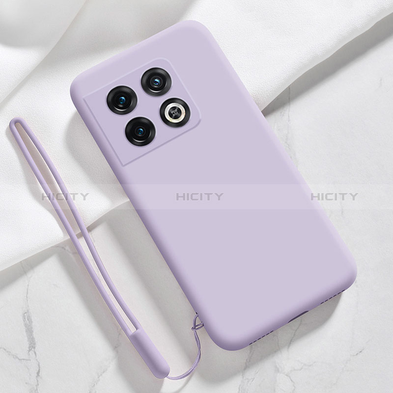 Custodia Silicone Ultra Sottile Morbida 360 Gradi Cover YK4 per OnePlus 10 Pro 5G Lavanda