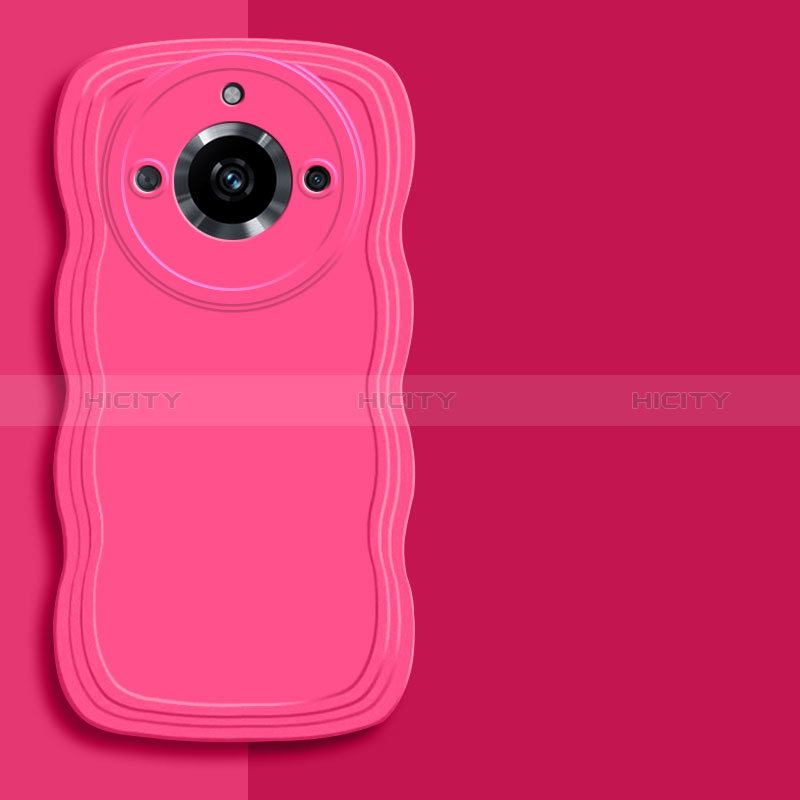 Custodia Silicone Ultra Sottile Morbida 360 Gradi Cover YK4 per Realme 11 Pro 5G Rosa Caldo