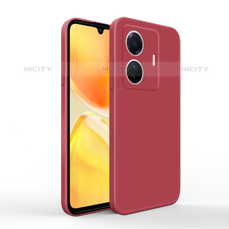 Custodia Silicone Ultra Sottile Morbida 360 Gradi Cover YK4 per Vivo iQOO Z6 Pro 5G Rosso