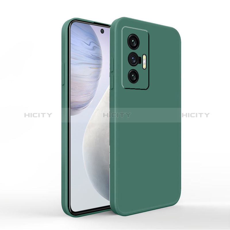 Custodia Silicone Ultra Sottile Morbida 360 Gradi Cover YK4 per Vivo X70 5G Verde Notte