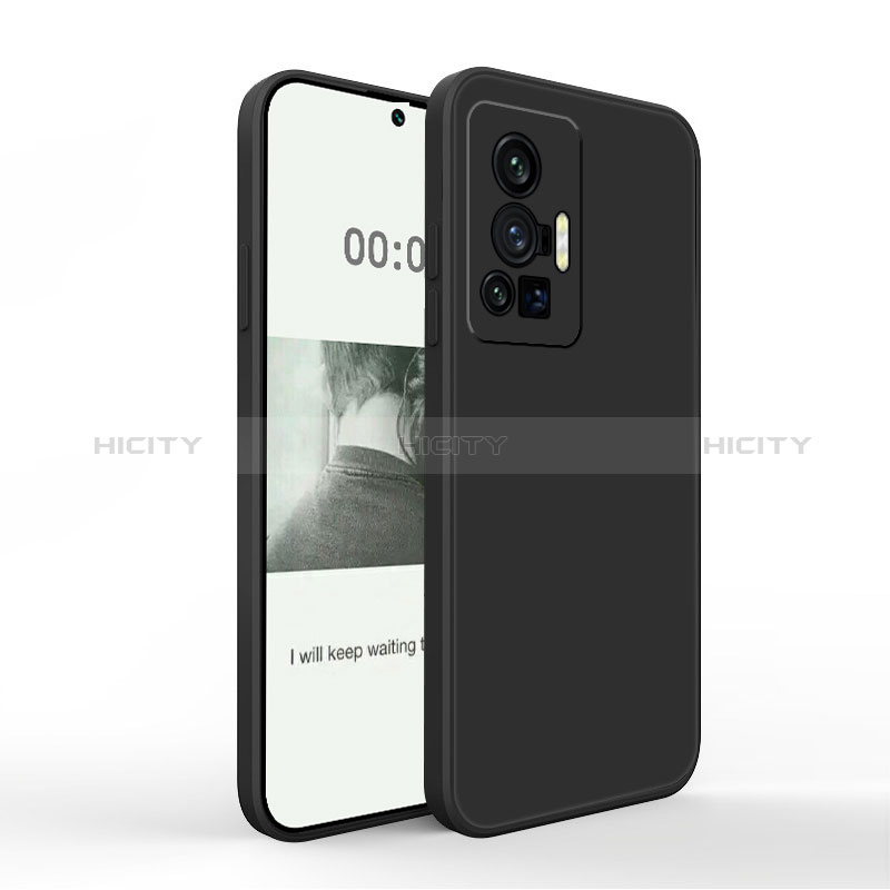 Custodia Silicone Ultra Sottile Morbida 360 Gradi Cover YK4 per Vivo X70 Pro 5G Nero