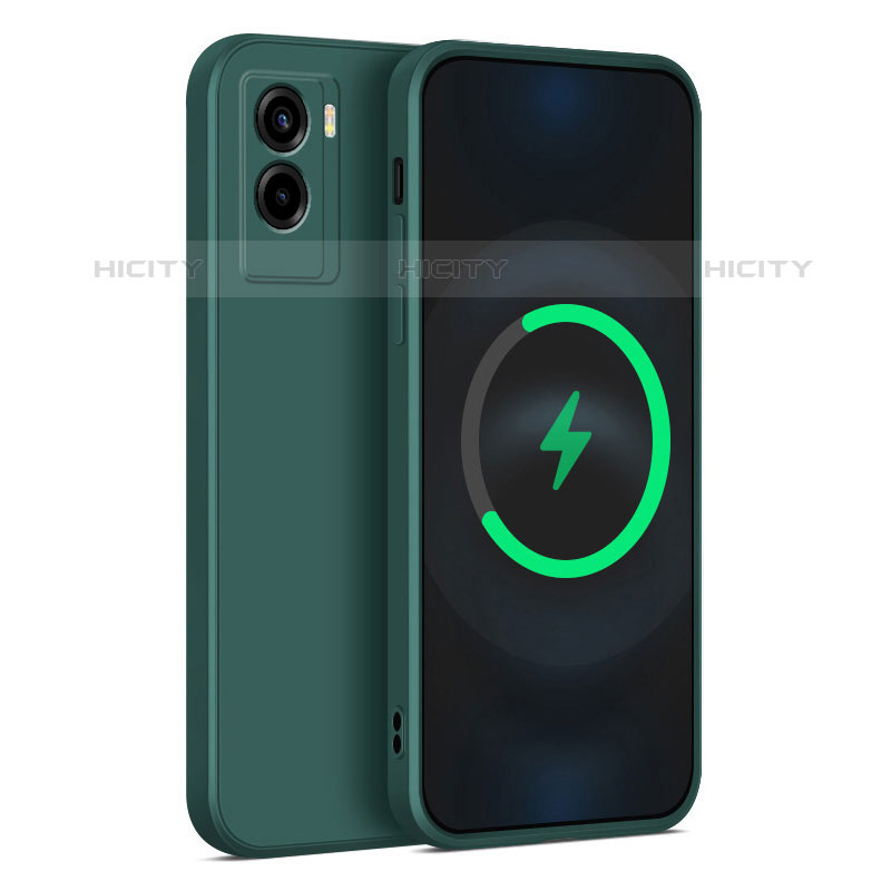 Custodia Silicone Ultra Sottile Morbida 360 Gradi Cover YK4 per Vivo Y72t Verde Notte