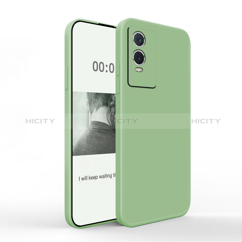 Custodia Silicone Ultra Sottile Morbida 360 Gradi Cover YK4 per Vivo Y76s 5G Verde