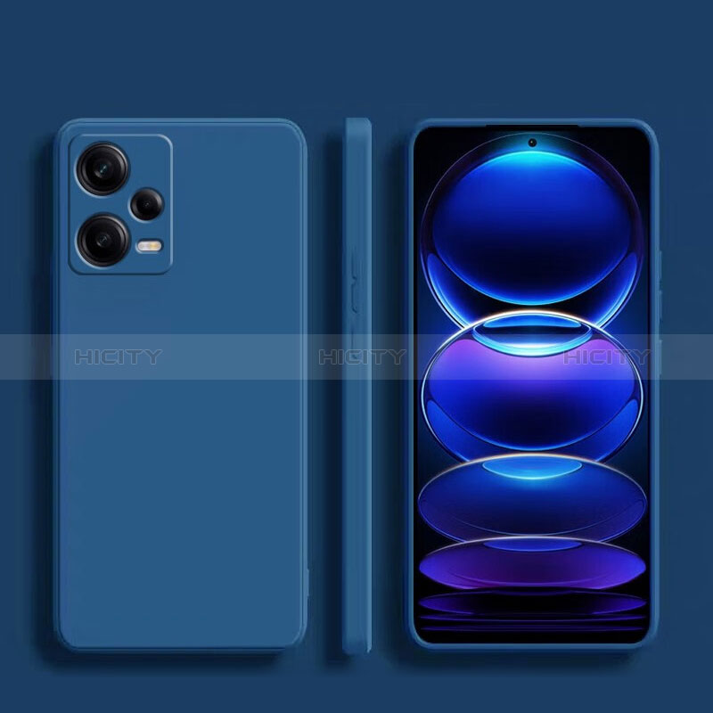 Custodia Silicone Ultra Sottile Morbida 360 Gradi Cover YK5 per Xiaomi Redmi Note 12 5G Blu