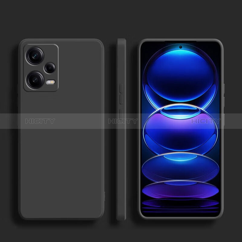 Custodia Silicone Ultra Sottile Morbida 360 Gradi Cover YK5 per Xiaomi Redmi Note 12 5G Nero