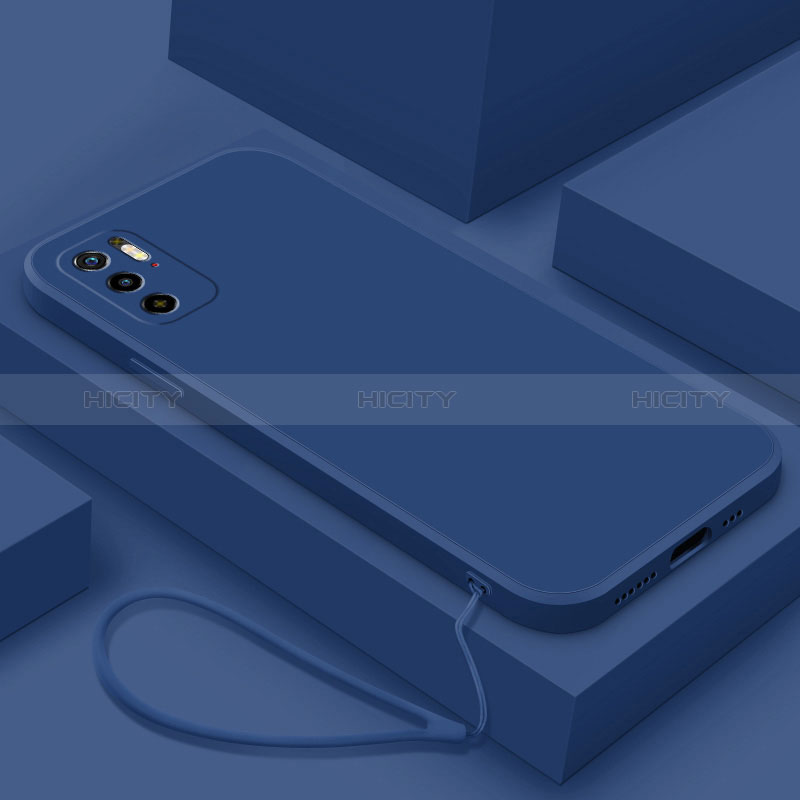 Custodia Silicone Ultra Sottile Morbida 360 Gradi Cover YK6 per Xiaomi POCO M3 Pro 5G Blu