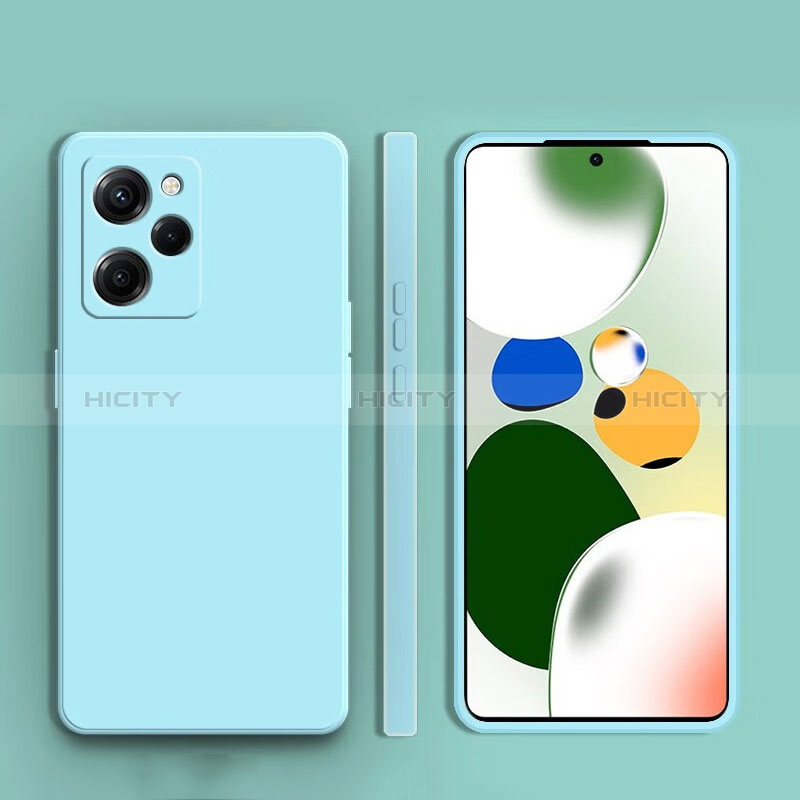 Custodia Silicone Ultra Sottile Morbida 360 Gradi Cover YK6 per Xiaomi Poco X5 Pro 5G Azzurro