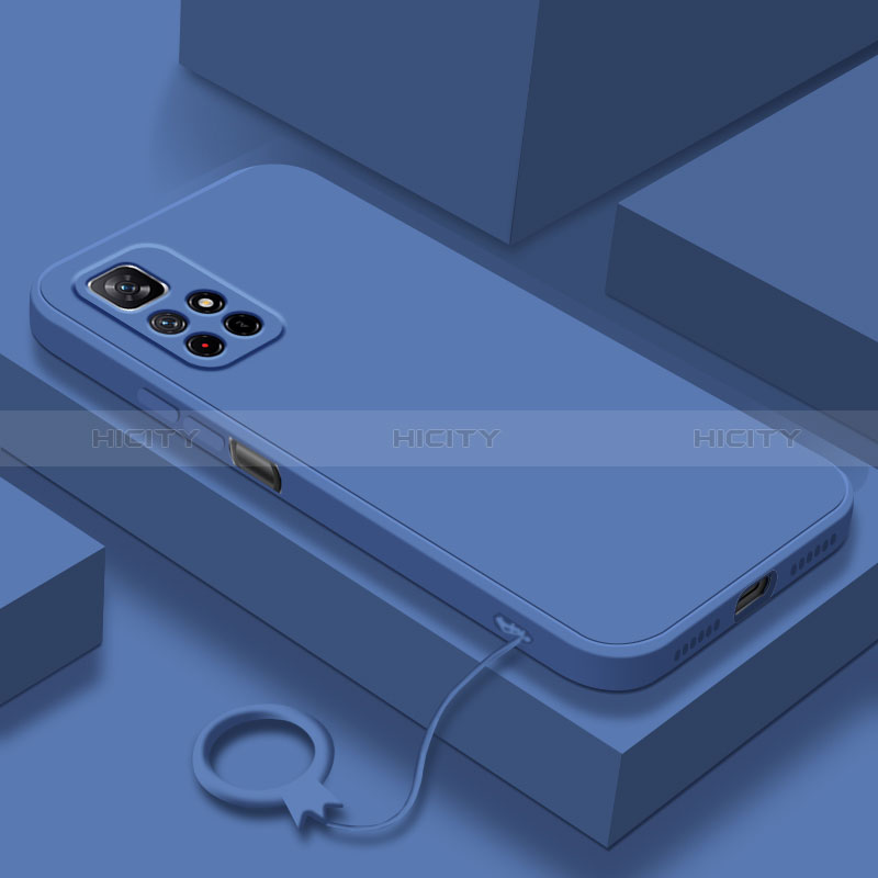 Custodia Silicone Ultra Sottile Morbida 360 Gradi Cover YK6 per Xiaomi Redmi Note 11 5G Blu