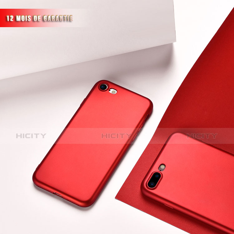 Custodia Silicone Ultra Sottile Morbida 360 Gradi per Apple iPhone 8 Rosso