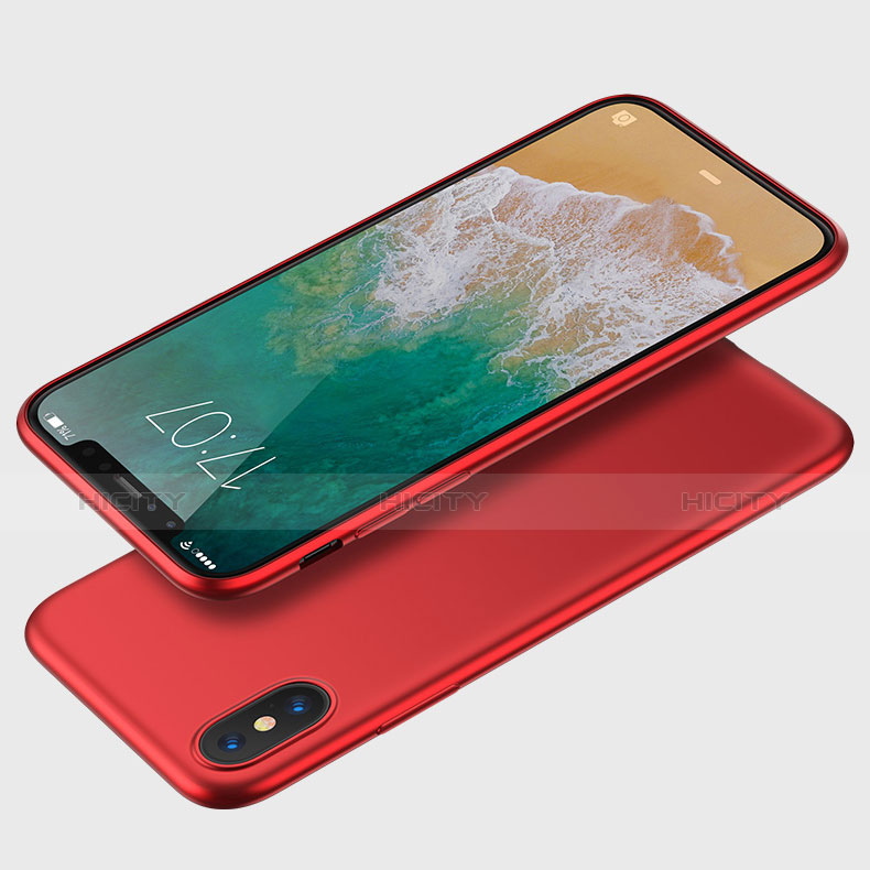 Custodia Silicone Ultra Sottile Morbida C01 per Apple iPhone Xs Rosso