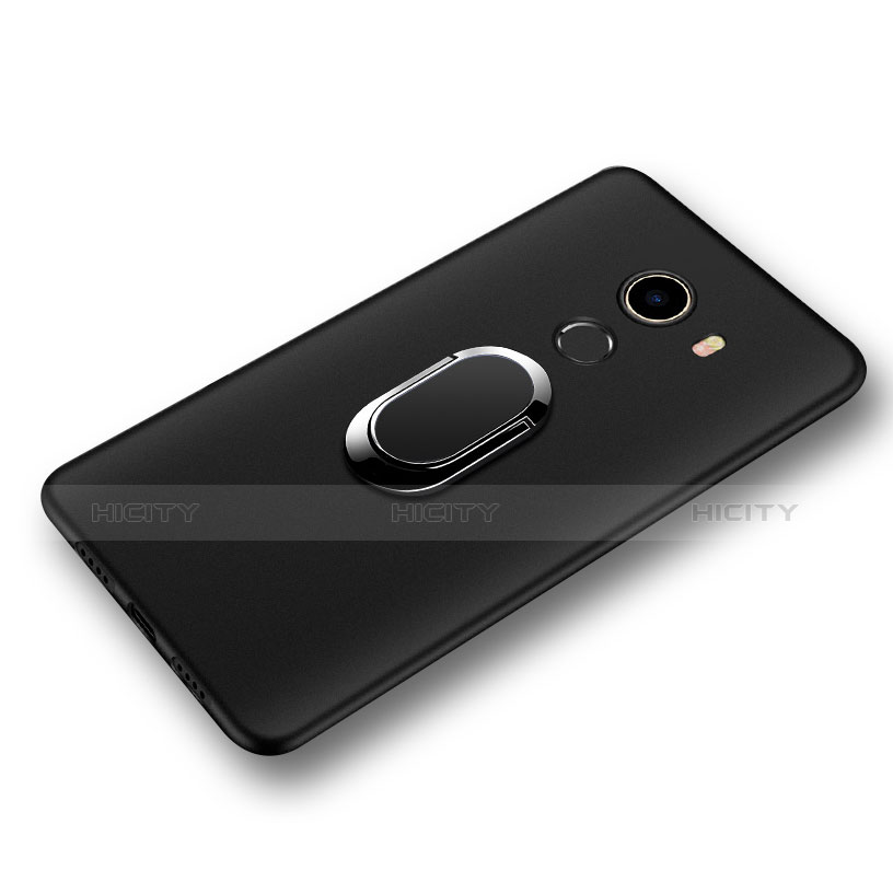 Custodia Silicone Ultra Sottile Morbida con Anello Supporto per Xiaomi Mi Mix Evo Nero